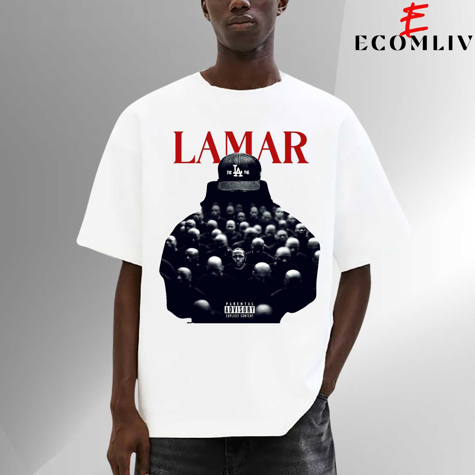 Kendrick Hip Hop Face Blend Tee, Vintage Graphic Merch T-Shirt